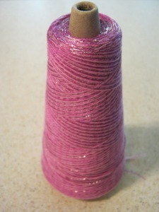 Bright merino wool, silk, and lurex (the shiny bit)